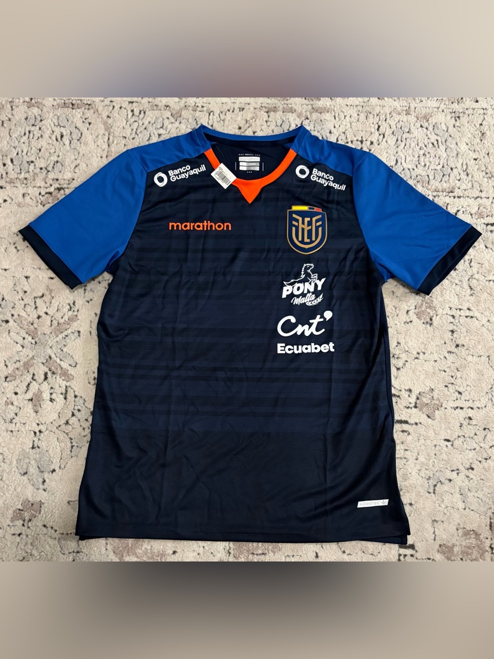 Marathon Authentic Ecuador National Team Blue Navy Training Jersey Men’s Sz: L